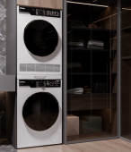 Комплект стиральной и сушильной машины Korting KWM 58LS1297 + KD 60L97 + DSK 150