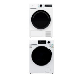 Купить Комплект Стиральная и сушильная машина Midea MFC3712BSW40/W+Midea MD0180BH60/W+Соединительный элемент Midea MSKK-W02 – Стиральная и сушильная машина