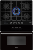  Комплект варочная панель Haier HHX-G75CWSB + духовой шкаф Haier HMX-BDC399B: Комплект встраиваемой техники по цене 112 998 ₽