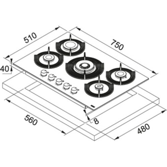 Варочная панель Franke FHMF 755 4G DC C SR