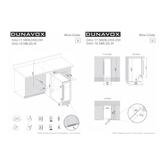 Винный шкаф Dunavox DAU-17.58DW