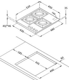 Варочная панель Korting HGG 4825 CTW