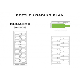 Встраиваемый винный шкаф Dunavox DX-119.386DSS