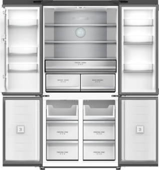 Холодильник Weissgauff WCD 510 Built-in Inverter NoFrost Dark Inox