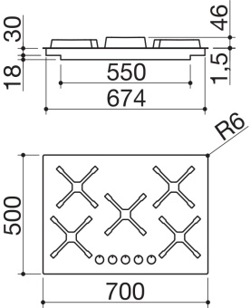 Варочная панель Barazza 1PSPF75