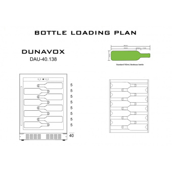 Винный шкаф Dunavox DAU-40.138SS