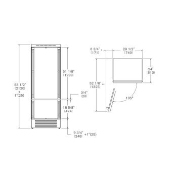 Встраиваемый холодильник Bertazzoni REF755BBLPTT белый