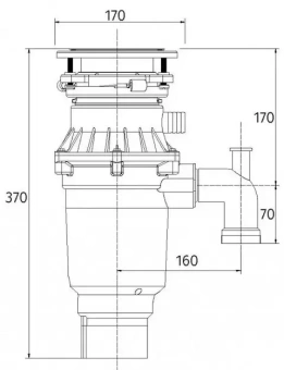 Измельчитель пищевых отходов пищевых отходов Bone Crusher BC 810-Slim Line