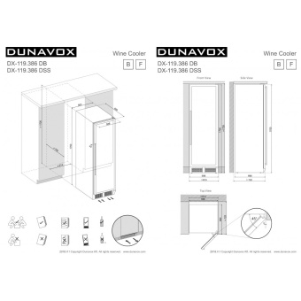 Встраиваемый винный шкаф Dunavox DX-119.386DSS