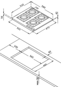 Варочная панель Korting HG 631 CTRC