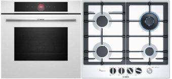 Комплект встраиваемой техники Bosch HBG7341W1 + PCH6A2M90R