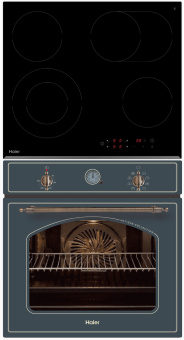 Комплект варочная панель Haier HHY-C64ROVB + духовой шкаф Haier HOX-C09ATQBB