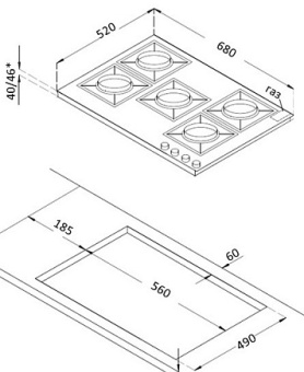 Варочная панель Korting HG 761 CTB