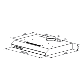 Вытяжка HOMSair HORIZONTAL 60 белый