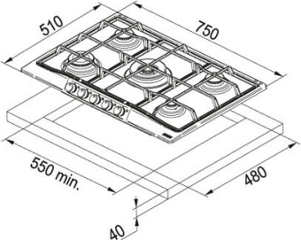 Варочная панель Franke FHTL 755 4G TC XS C