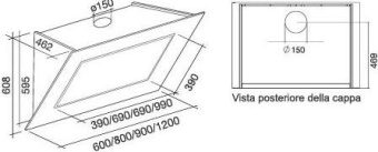 Вытяжка Falmec QUASAR GLASS WHITE 90 (800)