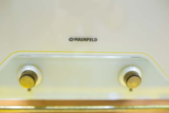 Вытяжка Maunfeld RETRO QUADR 60 бежевое стекло