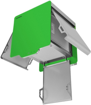 Вытяжка Maunfeld BOX QUADRO 40 нержавейка/зелёное стекло