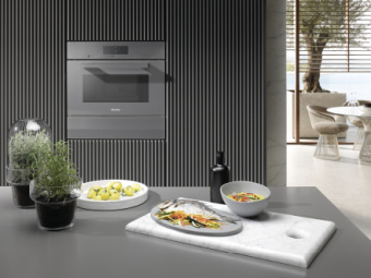 Встраиваемая пароварка с СВЧ Miele DGM7440 GRGR