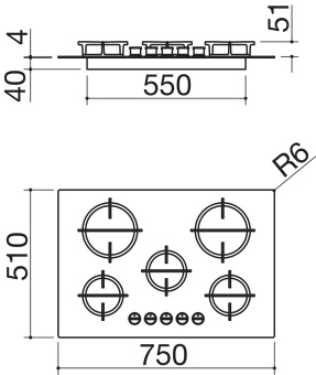 Варочная панель Barazza 1PMD95N