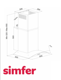 Вытяжка Simfer 8637SM