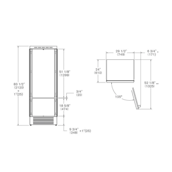 Встраиваемый холодильник Bertazzoni REF755BBRPTT белый