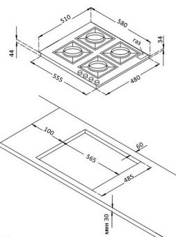 Варочная панель Korting HG 660 CRB