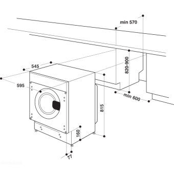 Встраиваемая стиральная машина Whirlpool BI WDWG 861484 EU