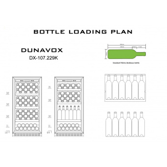 Встраиваемый винный шкаф Dunavox DX-107.229K