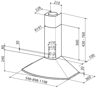 Вытяжка Faber TENDER X A60 110.0157.048