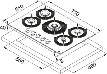 Варочная панель Franke FHMF 755 4G DC C LG