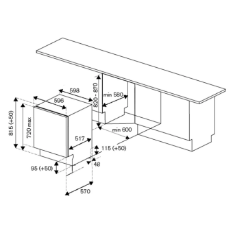 Встраиваемая посудомоечная машина Bertazzoni DW6083PRT
