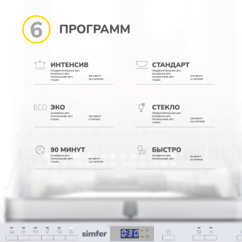Встраиваемая посудомоечная машина Simfer DGB4602