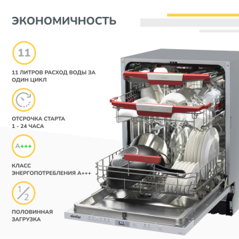 Встраиваемая посудомоечная машина Simfer DRB6603