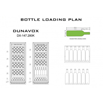 Встраиваемый винный шкаф Dunavox DX-147.280K