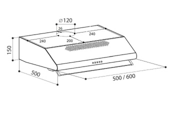 Вытяжка LEX Simple 600 Ivory Light (Белый Антик)