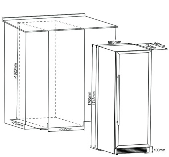 Встраиваемый винный шкаф Cellar Private CP165-2T