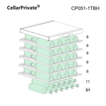Встраиваемый винный шкаф Cellar Private CP051-1TBH