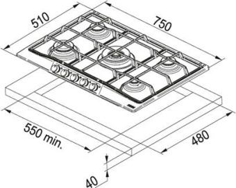 Варочная панель Franke FHCL 755 4G TC GF C