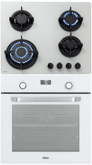 Комплект варочная панель Haier HHX-G64CWW1 + духовой шкаф Haier HOX-P11HGW – Встраиваемая техника для кухни