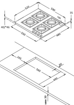 Варочная панель Korting HGG 6722 CTN