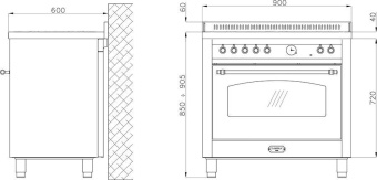 Варочный центр Lofra PBPG 96 GVT (хром)
