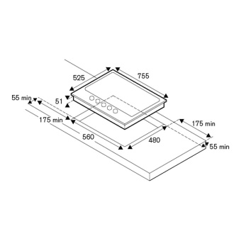 Варочная панель Bertazzoni Modern P755CMODGNE