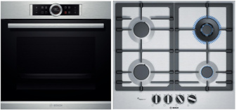 Комплект встраиваемой техники Bosch HBG634BS1 + PCH6A5B90