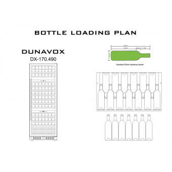 Встраиваемый винный шкаф Dunavox DX-170.490STSK
