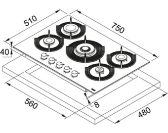 Варочная панель Franke FHMF 755 4G DC C CD