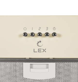 Встраиваемая кухонная вытяжка Lex Ghost 600 IVORY LIGHT БЕЛЫЙ АНТИК