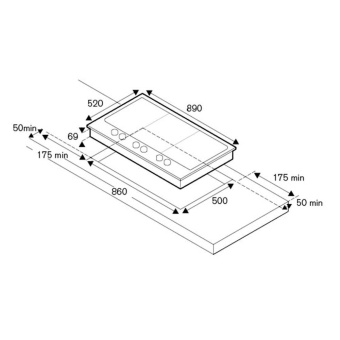 Варочная панель Bertazzoni Professional PM365S0X