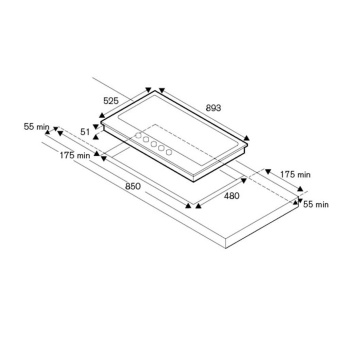 Варочная панель Bertazzoni Modern P905СMODGNE