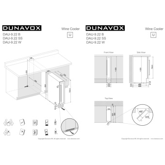 Винный шкаф Dunavox DAU-9.22W